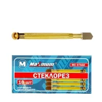 Стеклорез масляный, роликовый, золотой, "MAXIMUM" MX 07550 (2523)